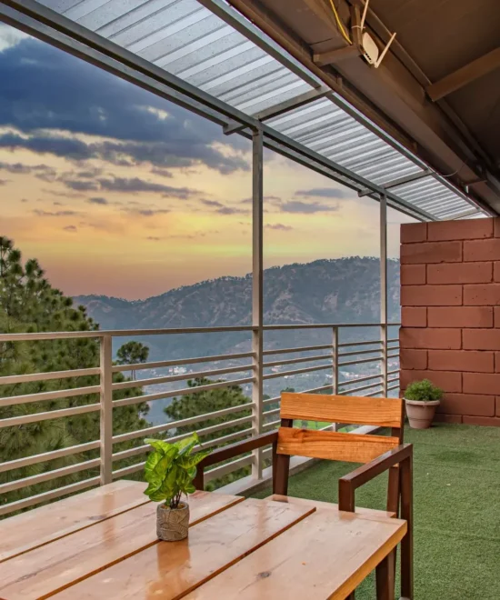 Balcony view of single private room